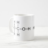 アルコール-化学式 コーヒーマグカップ (正面左)