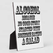 アルコール – 理由 フォトプラーク (側面)