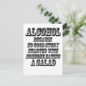 アルコール – 理由 ポストカード (スタンド正面)