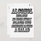 アルコール – 理由 ポストカード (正面/裏面)