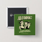 アルコール: 1杯お飲み感じよ 缶バッジ (正面&裏面)