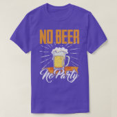 アルコールNo Beer Noパーティー男おもしろい女ギフトDes Tシャツ (デザイン正面)