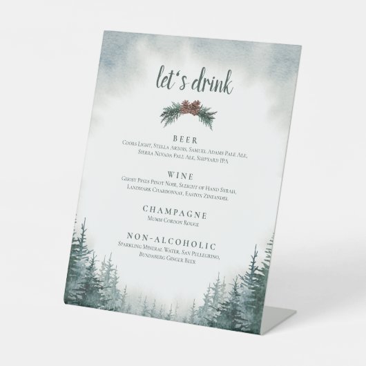 アルコ素朴ー結婚ル飲料バー台座標識 台座サイン (正面)