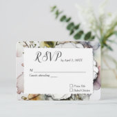 アルコ結婚ールインクデザインのカーネーション 出欠カード (スタンド正面)