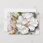 アルコ結婚ールインクデザインのカーネーション 出欠カード (裏面)