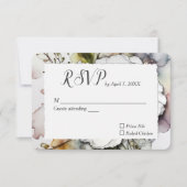 アルコ結婚ールインクデザインのカーネーション 出欠カード (正面)