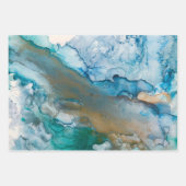 アルコ違うール墨画3点 ラッピングペーパーシート (正面)