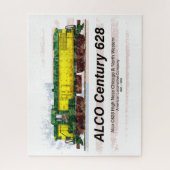 アルコC-628ディーゼル機関車とアメリカ国旗 ジグソーパズル (縦)