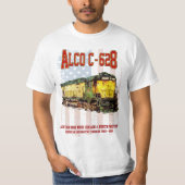アルコC-628ディーゼル機関車とアメリカ国旗 Tシャツ (正面)