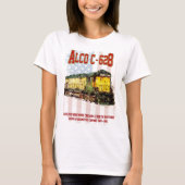 アルコC-628ディーゼル機関車とアメリカ国旗 Tシャツ (正面)