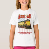 アルコC-628ディーゼル機関車とアメリカ国旗 Tシャツ (正面)