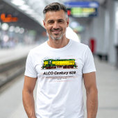 アルコC-628ディーゼル機関車とアメリカ国旗 Tシャツ