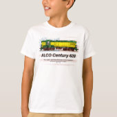アルコC-628ディーゼル機関車とアメリカ国旗 Tシャツ (正面)
