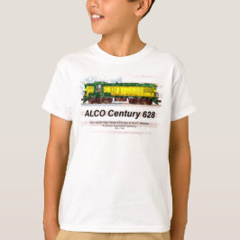 アルコC-628ディーゼル機関車とアメリカ国旗 Tシャツ