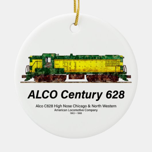 アルコC-628別名アルコセンチュリー628ディーゼル機関車 セラミックオーナメント (正面)