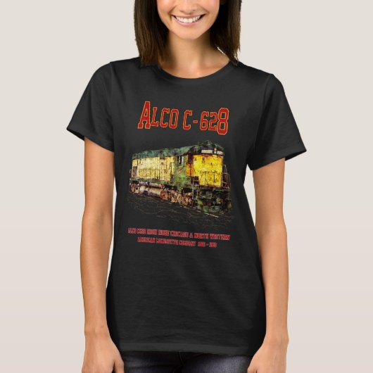 アルコC-628別名アルコセンチュリー628ディーゼル機関車 Tシャツ (正面)