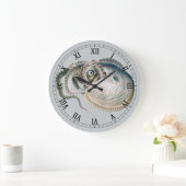 アルゴナウタスダイオウイイダコ, アンティークの海洋生物イラスト ラージ壁時計 (ホーム)