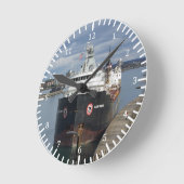アルゴマ転送クロック ラウンド壁時計 (傾斜)