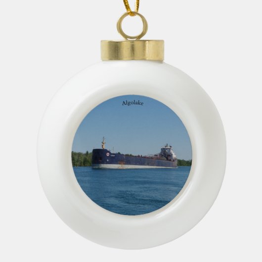 アルゴラクボールまたはスノーフレークオーナメント セラミックボールオーナメント (正面)