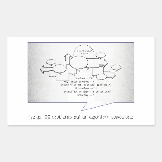 アルゴリおもしろいズム 長方形シール (正面)