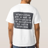 アルゴリズム 命令 解決策 問題を解く Tシャツ (裏面)