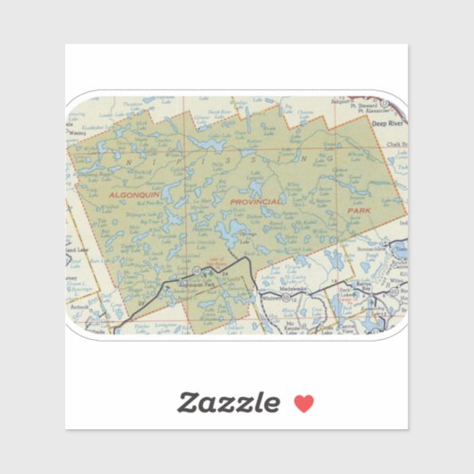 アルゴンキンパークヴィンテージマップ シール (シート)