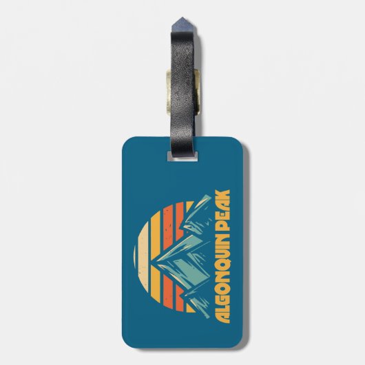 アルゴンキンピークレトロターコイズ ラゲッジタグ (裏面縦)