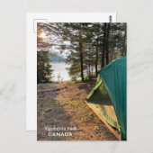 アルゴンキン公園のテントのはがき ポストカード (正面/裏面)
