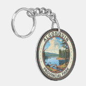 アルゴンキン地方パークトラベルアートヴィンテージ キーホルダー (正面左)