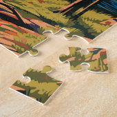 アルゴンキン地方パークトラベルアートヴィンテージ ジグソーパズル (側面)