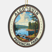 アルゴンキン地方パークトラベルアートヴィンテージ セラミックオーナメント (左)