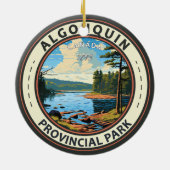 アルゴンキン地方パークトラベルアートヴィンテージ セラミックオーナメント (裏面)