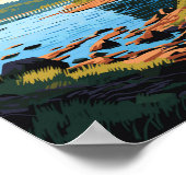 アルゴンキン地方パークトラベルアートヴィンテージ ポスター (角)