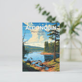 アルゴンキン地方パークトラベルアートヴィンテージ ポストカード (スタンド正面)