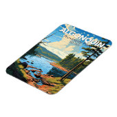 アルゴンキン地方パークトラベルアートヴィンテージ マグネット (左側)