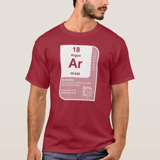 アルゴン (Ar) Tシャツ (正面)
