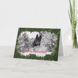 アルサパーソナライズされたス犬をフィーチャーしたクリスマスカード シーズンカード