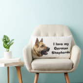 アルザスのジャーマン・シェパード犬のポートレート ランバークッション (椅子)