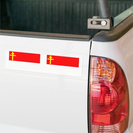 アルザスロレーヌ、フランスのの共和国旗 バンパーステッカー (トラック上)