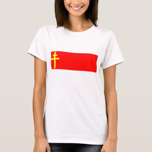 アルザスロレーヌ、フランスのの共和国旗 Tシャツ (正面)