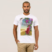 アルザス フランス ゆったりとした午後のワインポスター Tシャツ (正面フル)