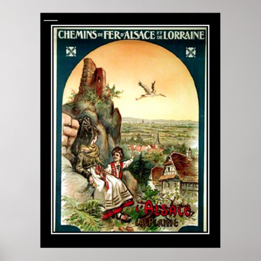 アルザス&ロレーヌのヴィンテージのポスターフランス ポスター (正面)