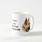 アルザチアンドイツ羊飼い犬ポートレート コーヒーマグカップ (正面右)