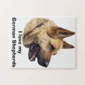 アルザチアンドイツ羊飼い犬ポートレート ジグソーパズル (横)