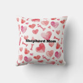 アルザティアン犬ママ生活水カラートレンディーおもしろいハート クッション (裏面)