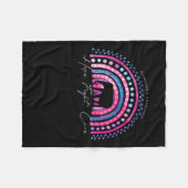 アルザハイマーハイマーエンド認識度レインボーエレファント フリースブランケット (正面(横))