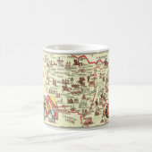 アルザースロレーヌ図解入りの、写真付きのフランスの地図マグカップ コーヒーマグカップ (中央)