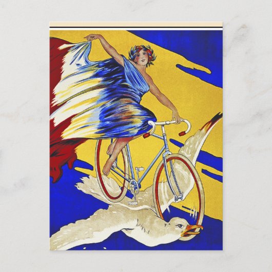 アルシオンサイクルズ – ヴィンテージ自転車芸術 ポストカード (正面)