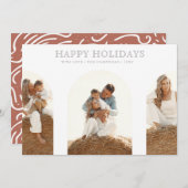 アルシミニマルュモダン・テラコッタ写真コラージュ シーズンカード (正面/裏面)