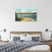 アルシーベイブリッジのビュー キャンバスプリント (インサイチュ (寝室))